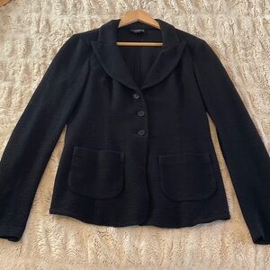 Emporio Armani Textured Cotton Stretch Blazer